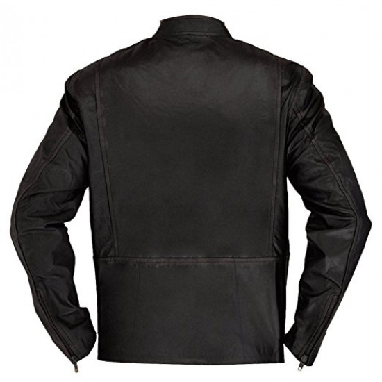 Men's Distressed Brown T Legacy Biker Leather Jacket