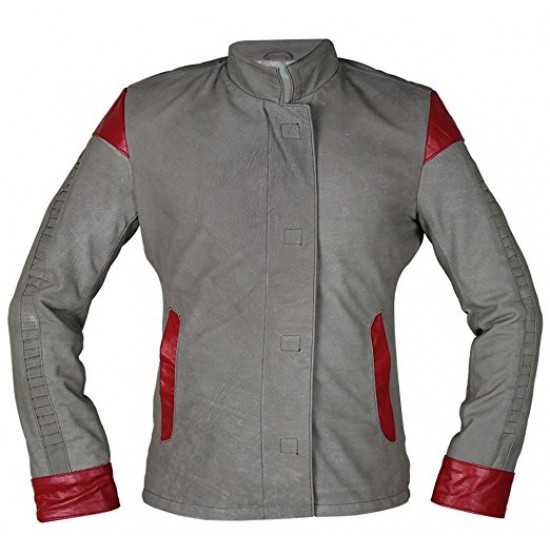 Star Wars Force Awakens Finn Women Beige Leather Jacket