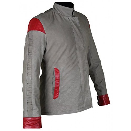 Star Wars Force Awakens Finn Women Beige Leather Jacket