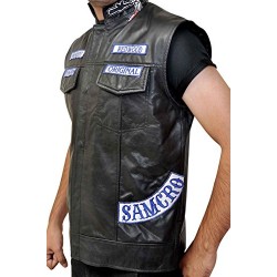 President Redwood MC Rider Grim Reaper Black Leather Vest