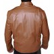 Men's Brown The Rocketeer Biker Synthetic Leather Jacket