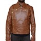 Men's Brown The Rocketeer Biker Synthetic Leather Jacket