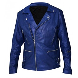 30 Seconds to Mars Jared Leto Blue Leather Jacket