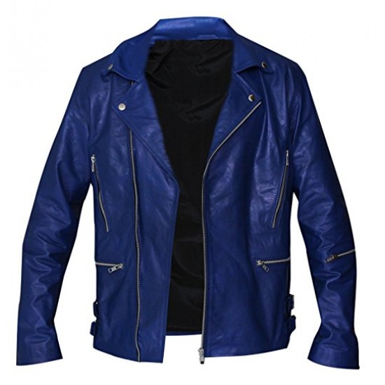 30 Seconds to Mars Jared Leto Blue Leather Jacket 30 Seconds to Mars Jared Leto Blue Leather Jacket
