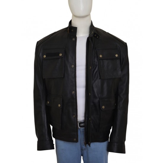 24: Live Another Day Jack Bauer Black Leather Jacket 24: Live Another Day Jack Bauer Black Leather Jacket