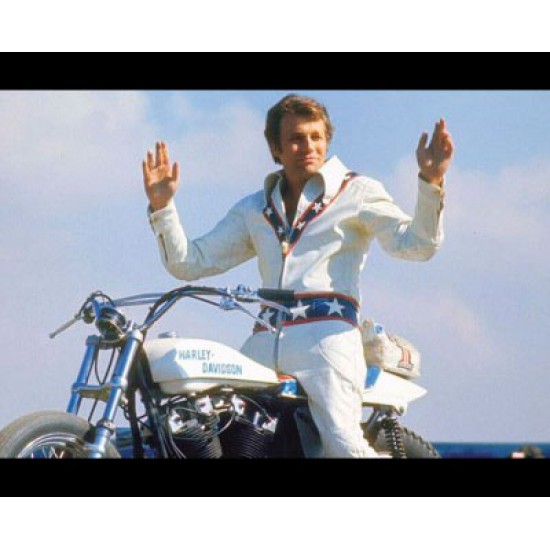 Evel Knievel Tribute White American Motorcycle Jacket Costume