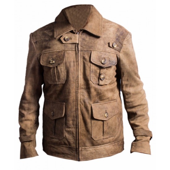 Expendables Jason Statham (Lee Christmas) Distressed Jacket