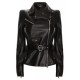 Mariah Carey Black Biker Style Leather Jacket