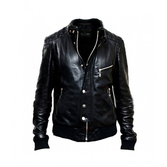 A-Trak (Alain Macklovitch) DJ Black Quilted Leather Jacket A-Trak (Alain Macklovitch) DJ Black Quilted Leather Jacket