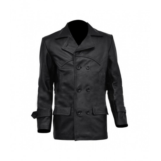 Doctor Who Christopher Eccleston Black Leather Jacket/Coat