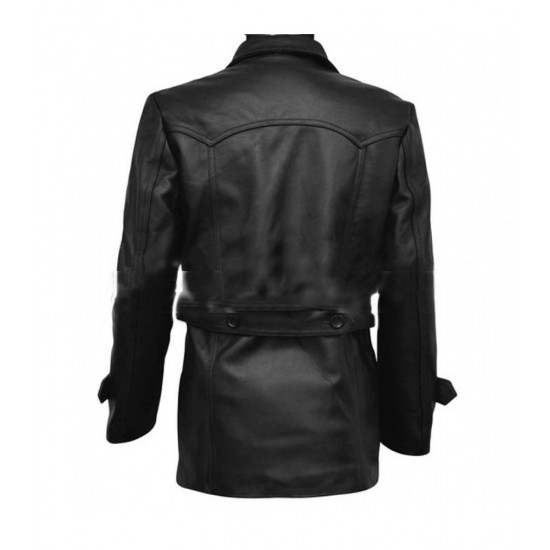 Doctor Who Christopher Eccleston Black Leather Jacket/Coat