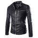 Men's Biker Black Faux Leather Jacket