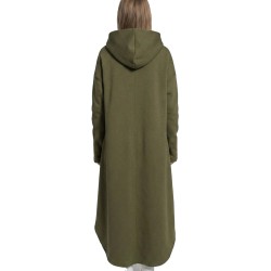 Asymmetric Maxi Hoodie | Longline Hooded Sweatshirt with Kangaroo Pocket 