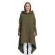 Asymmetric Maxi Hoodie | Longline Hooded Sweatshirt with Kangaroo Pocket 
