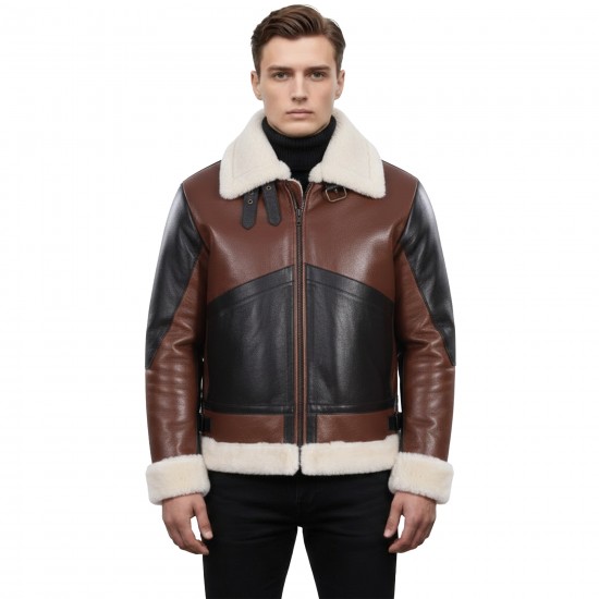 B3 Bomber Men's Dark Brown Real Leather Jacket B3 Bomber Men's Dark Brown Real Leather Jacket