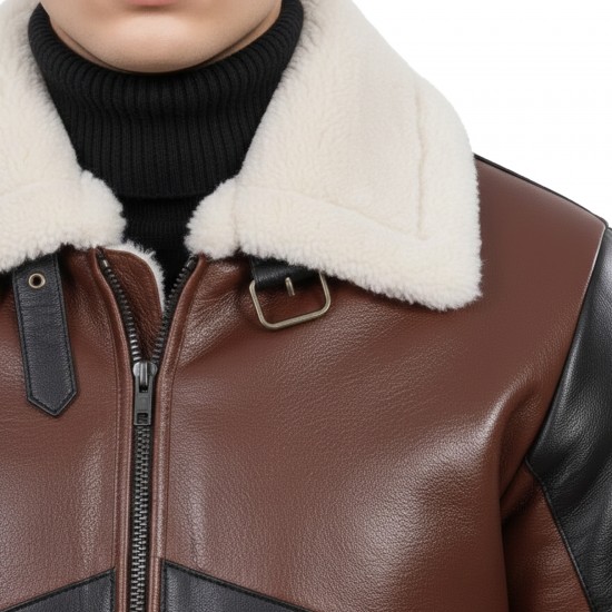 B3 Bomber Men's Dark Brown Real Leather Jacket B3 Bomber Men's Dark Brown Real Leather Jacket