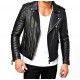 Men's Brando Black Leather Jacket - Slim Fit Quilted Jacket Men's Brando Black Leather Jacket - Slim Fit Quilted Jacket