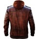Cafe Racer Jacket Men Motorcycle Vintage Waxed Brown Removable Hoodie Biker Leather Jacket Cafe Racer Jacket Men Motorcycle Vintage Waxed Brown Removable Hoodie Biker Leather Jacket
