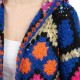 Crochet Granny Square Cardigan | Handmade Wool-Blend Long Winter Sweater Coat for Women 