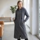 Dark Grey Long Organic Cotton Hoodie | Oversized Zip-Up Hooded Sweatshirt Jacket for Women Dark Grey Long Organic Cotton Hoodie | Oversized Zip-Up Hooded Sweatshirt Jacket for Women