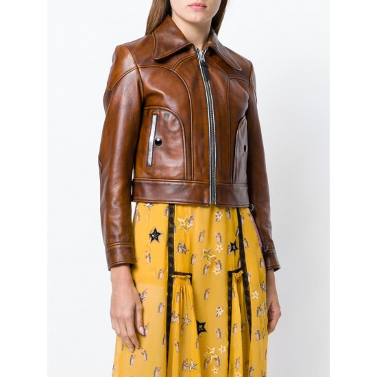 Selena Gomez Stylish Brown Jacket