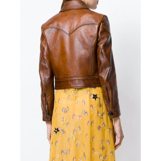 Selena Gomez Stylish Brown Jacket