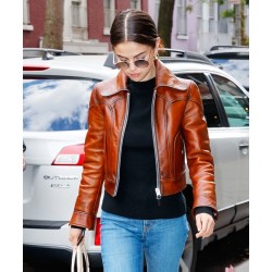 Selena Gomez Stylish Brown Jacket