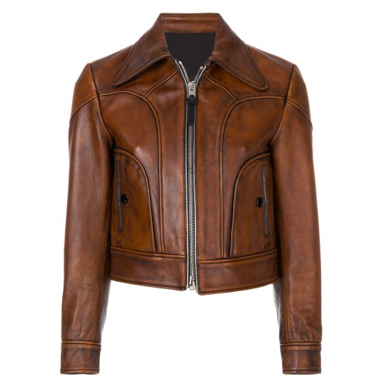 Selena Gomez Stylish Brown Jacket