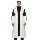 Iconic Movie-Inspired White Long Leather Gothic Coat - Cosplay Edition