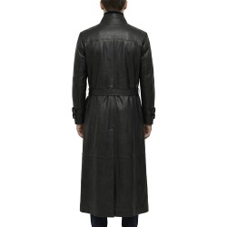 Men’s Black Long Leather Trench Coat - Cosplay Edition - Gambit Coat
