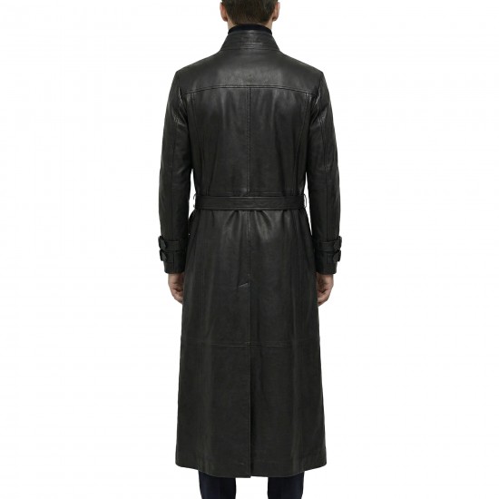 Men’s Black Long Leather Trench Coat - Cosplay Edition - Gambit Coat