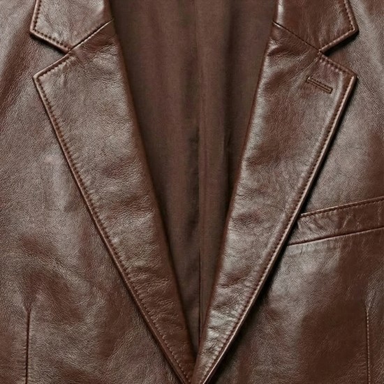 Men’s Genuine Leather Blazer – Real Sheepskin Casual Leather Jacket in Black & Brown Men’s Genuine Leather Blazer – Real Sheepskin Casual Leather Jacket in Black & Brown