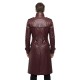 Men’s Maroon Leather Trench Coat –Inspired by Anime Military Commanders | Long Gothic Leather Cosplay Overcoat