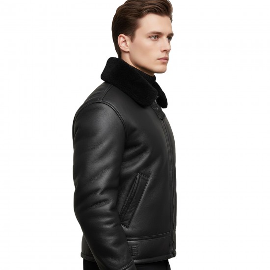 Men’s Shearling Leather Aviator Jacket – Genuine Leather, Faux Shearling Lined, Winter Bomber Jacket for Men – Inspired By Aviator/Bomber Fashion Men’s Shearling Leather Aviator Jacket – Genuine Leather, Faux Shearling Lined, Winter Bomber Jacket for Men – Inspired By Aviator/Bomber Fashion