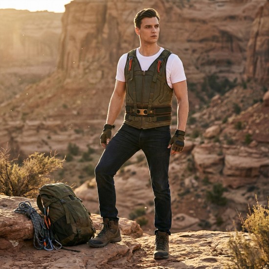 Men’s Tactical Combat Vest - Action Hero Inspired Cosplay & Costume Utility Vest