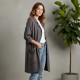 Oversized Linen Blazer with Pockets | Relaxed Fit Linen Cardigan Jacket for Women 