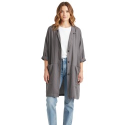 Oversized Linen Blazer with Pockets | Relaxed Fit Linen Cardigan Jacket for Women 