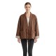 Reversible Quilted Linen Wrap Jacket for Women | Padded Kimono-Style Linen Coat with Pockets