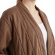Reversible Quilted Linen Wrap Jacket for Women | Padded Kimono-Style Linen Coat with Pockets