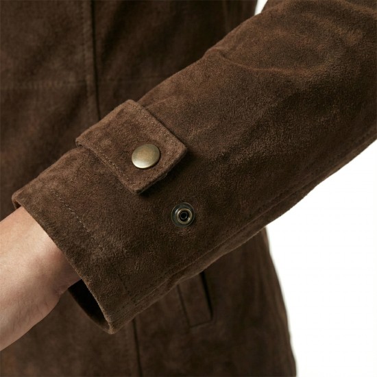 Women’s Brown Suede Leather Jacket – Handmade Utility Style Jacket, Genuine Leather