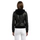 Women’s Hooded Leather Bomber Jacket – Genuine Lambskin Biker Style with Removable Hood Women’s Hooded Leather Bomber Jacket – Genuine Lambskin Biker Style with Removable Hood
