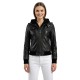 Women’s Hooded Leather Bomber Jacket – Genuine Lambskin Biker Style with Removable Hood Women’s Hooded Leather Bomber Jacket – Genuine Lambskin Biker Style with Removable Hood