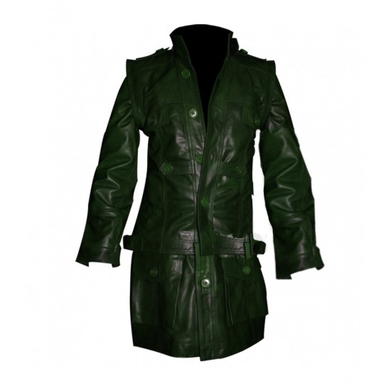 Designers Men Green Cargo Style Trench Jacket