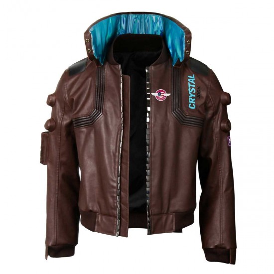 Samurai Cyberpunk 2077 Bomber Leather Jacket