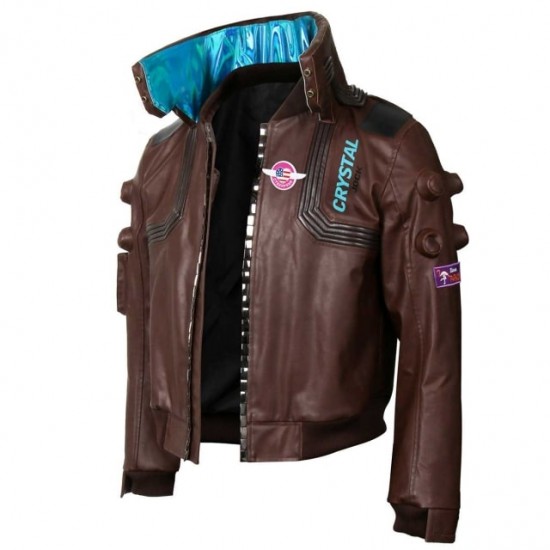 Samurai Cyberpunk 2077 Bomber Leather Jacket
