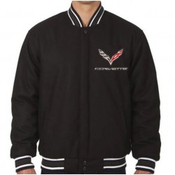 Corvette Varsity Wool Black Jacket