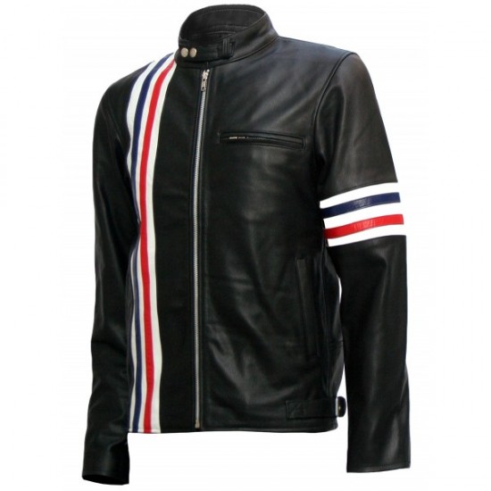 Captain America Biker Black Easy Rider Leather Jacket