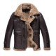 RAF Aviator B3 Flying Bomber Brown Men's Sheepskin Leather Shearling Jacket