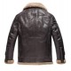 RAF Aviator B3 Flying Bomber Brown Men's Sheepskin Leather Shearling Jacket