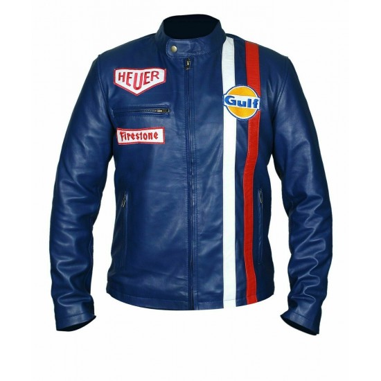 Steve McQueen 1971 Le Mans Grand Prix Leather Jacket